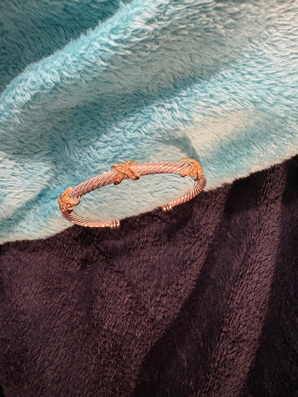 Gold-Tone Twisted Cable Knot Cuff Bracelet - Women Jewelry